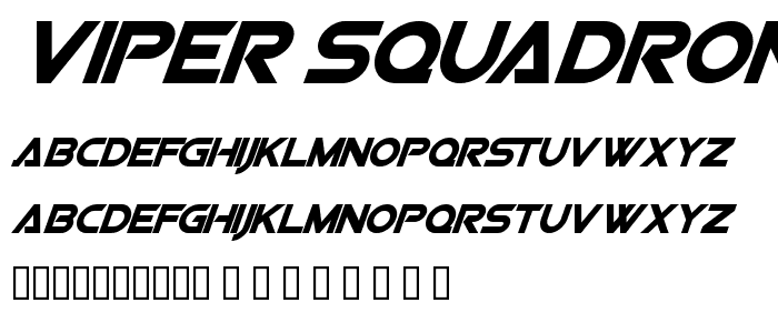 Viper Squadron Solid Italic font